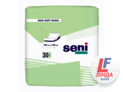 Пелюшки гігієнічні Seni Soft Basic 90х60 см, 30 штук-0