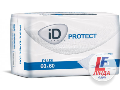 Пелюшки гігієнічні ID Protect Plus (Айді Протект Плюс) розмір 60x60см №30-0