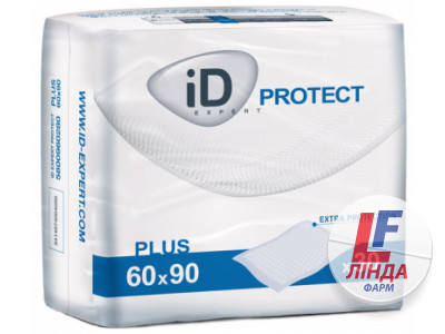 Пелюшки гігієнічні ID Protect Plus (Айді Протект Плюс) розмір 60x90см №30-0