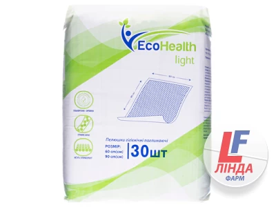 Пелюшки гігієнічні Ecohealth Light 60 х 90 см, 30 штук-0