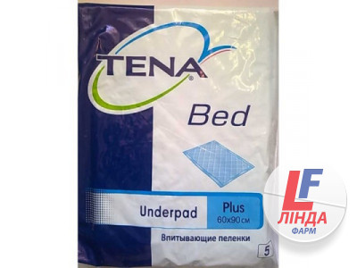 Пеленки гигиенические впитывающиеTena Bed Underpad Plus 60см х 90см №5-0