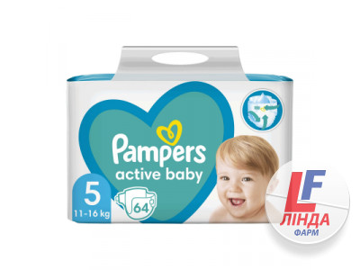 Подгузники Pampers Active Baby 5 (11-16 кг), 64 шт.-0