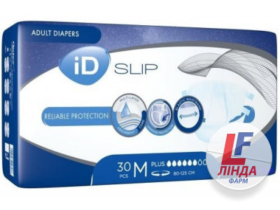 Подгузники для взрослых iD Slip Plus Medium (80-125 см), 30 штук-0