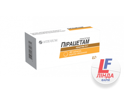Пірацетам таблетки, в/о по 200 мг №60 (10х6)-0