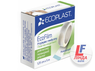 Ecoplast (Екопласт) Пластир медичний полімерний водостійкий ЕкоФілм 1,25см*5м-0