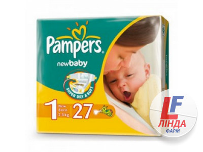 Подгузники для детей Pampers New Baby newborn (Памперс Ньюбейби Ньюборн) р.1 (2-5кг) №27-0