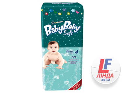 Подгузники для детей BabyBaby Soft (БебиБеби Софт) Premium Maxi размер 4 (7-18 кг) №50-0