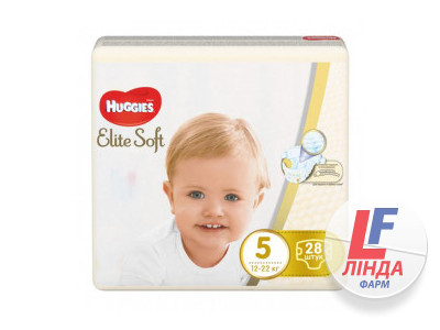 Подгузники для детей Huggies Elite Soft (Хаггис Элит Софт) размер 5 (12-22кг) №28-0