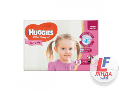 Подгузники Huggies Ultra Comfort 5 (Хаггис Ультра Комфорт) для девочек №42-0