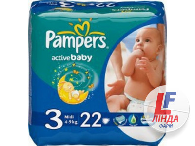 Підгузки Pampers Active Baby Міді №22-0
