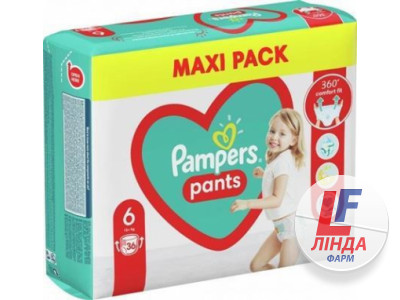 Подгузники-трусики детские Pampers Pants размер 6, 15+ кг, 36 штук-0