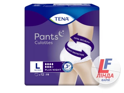 Підгузки-трусики для дорослих Tena Pants Plus Night Large, 12 штук-0