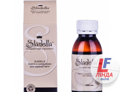 Подсластитель Sladella с сукралозой жидкий концентрат флакон 25мл-0