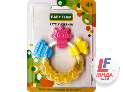 Погремушка-прорезыватель детская BABY TEAM (Беби Тим) артикул 8410 Цветочек-0
