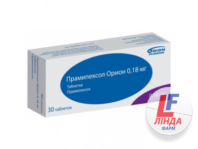 Праміпексол Оріон таблетки по 0.18 мг №30 (10х3)-0
