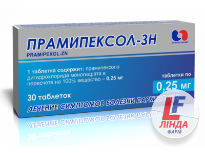 Прамипексол-ЗН таблетки 0.25мг №30-0