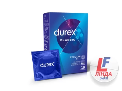 Презервативы латексные Durex Classic классические с силиконовой смазкой, 18 штук-0