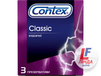 Презервативи латексні Contex Classic класичні, 3 штуки-0