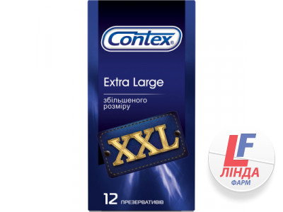 Презервативи латексні Contex Extra Large збільшеного розміру, 12 штук-0