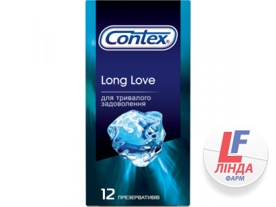 Презервативи латексні Contex Long Love з анестетиком, 12 штук-0