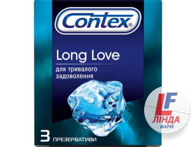 Презервативи латексні Contex Long Love з анестетиком, 3 штуки-0