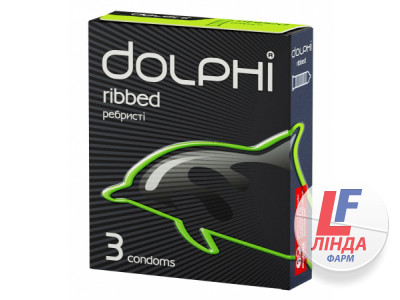 Презервативи Dolphi (Долфі) Ребристі 3шт-0