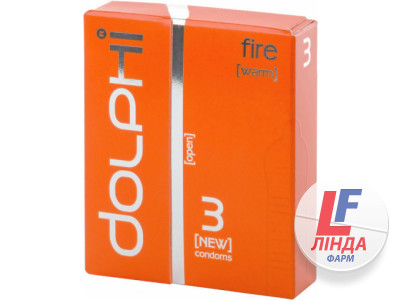 Презервативы Dolphi (Долфи) Lux Fire с разогревающим эффектом для женщин 3шт-0