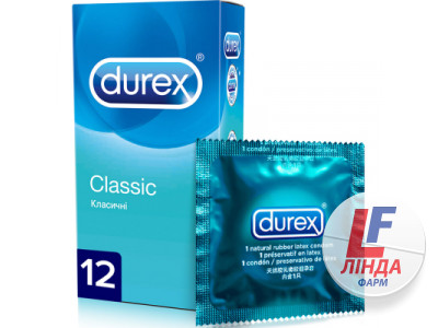 Презервативи латексні Durex Classic класичні, 12 штук-0