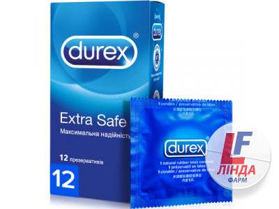 Презервативи латексні Durex Extra Safe максимальна надійність, 12 штук-0
