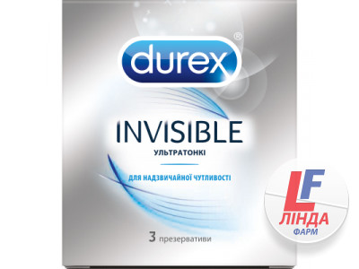 Презервативы Durex (Дюрекс) Invisible ультратонкие 3шт-0