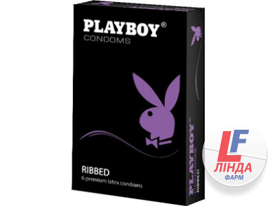 Презервативи Playboy Ribbed ребристі 6шт-0