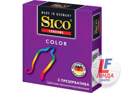 Презервативи Sico Color кольорові ароматизовані 3шт-0