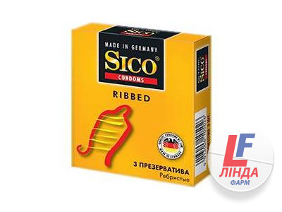 Презервативи Sico Ribbed ребристі 3шт-0