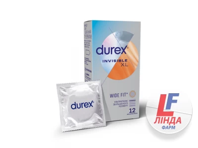 Презервативы латексные Durex Invisible XL ультратонкие увеличенного размера, 12 штук-0
