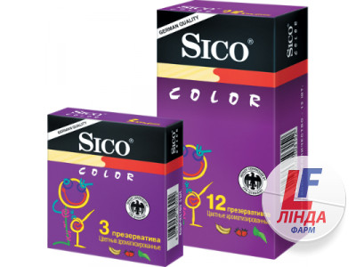 Презервативы Sico Color цветные ароматизированные №12-0
