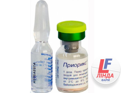 Приорикс лиофилизированный порошок для инъекций 1 доза флакон с растворителем-0