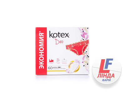 Прокладки ежедневные женские KOTEX (Котекс) Normal Deo (Нормал део) 60 шт-0