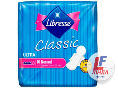 Прокладки гигиенические LIBRESSE CLASSIC ULTRA Normal Clip, dry №10-0