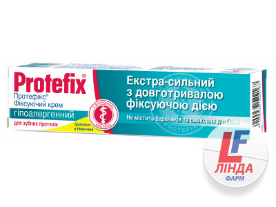 Protefix (Протефикс) Крем фиксирующий гипоалергенный экстрасильный для зубных протезов 40мл-0