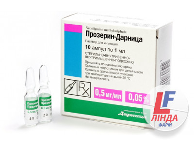 Прозерин-Дарниця розчин д/ін. 0.5 мг/мл по 1 мл №10 в амп.-0