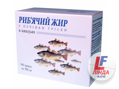 Риб'ячий жир у капсулах по 500 мг №100 (10х10)-0