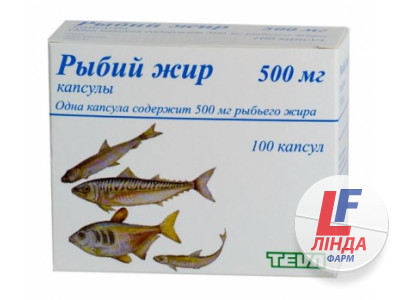 Риб'ячий жир-Тева капсули по 500 мг №100 (10х10)-0