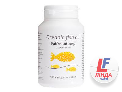 Риб'ячий жир океанічний капсули 500 мг №100 в бан.-0