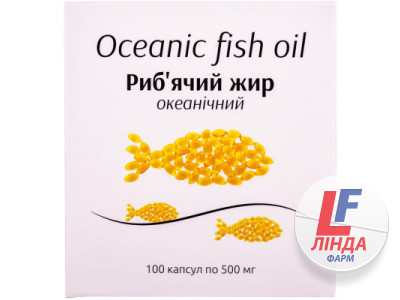 Риб'ячий жир океанічний капсули по 500 мг №100 (10х10)-0