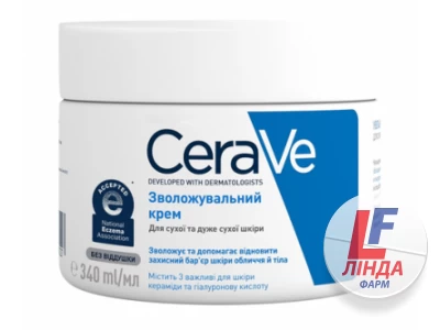 Крем CeraVe увлажняющий для сухой и очень сухой кожи лица и тела, 340 мл-0