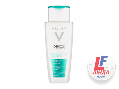 Шампунь-догляд Vichy Dercos себорегулюючий, для жирного волосся,  200 мл-0