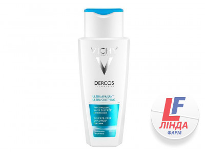 Vichy Dercos (Виши Деркос) Шампунь успокаивающий для чувствительной кожи головы для сухих волос 200мл-0