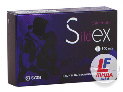 Силдекс таблетки, п/плен. обол. по 100 мг №4-0