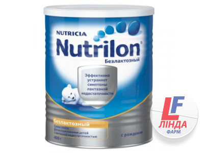 Суха молочна суміш Nutrilon Безлактозний для харчування дітей від народження, 400 г-0