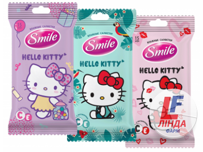 Smile (Смайл) Салфетки влажные Hello Kitty №15-0